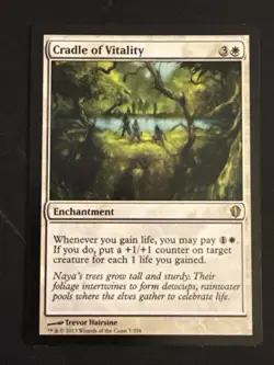 1x Cradle of Vitality (7) Commander 2013 LP MTG Magic the Gathering x1 MKE - Image 1