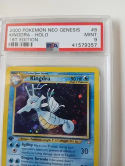 2000 Pokemon 1st Edition Neo Genesis KINGDRA #8/111 Holo Rare PSA 9 MINT - Image 2