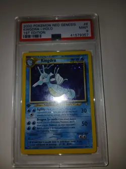 2000 Pokemon 1st Edition Neo Genesis KINGDRA #8/111 Holo Rare PSA 9 MINT - Image 5