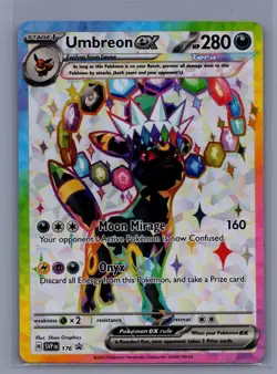 Umbreon ex 176 SVP Black Star Promo Prismatic Evolutions Figure Coll. Pokemon NM - Image 1