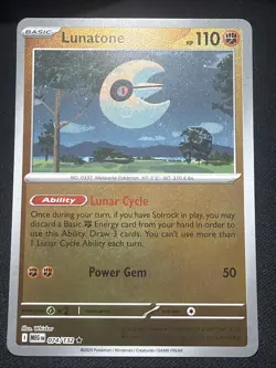 Pokemon TCG - Lunatone 074/132 (RH Reverse Holo) - Mega Evolution Base Set - Image 1