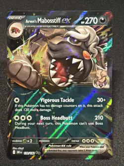 Pokemon TCG - Arven's Mabosstiff EX 139/182 - Destined Rivals - Image 1