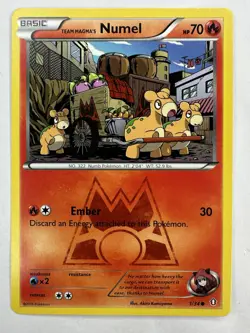 2015 Pokemon TCG Team Magma's Numel Double Crisis #1 Common NM - Image 1