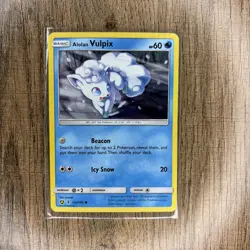 Pokemon TCG Alolan Vulpix 21a/145 Alternate Art Promo Cosmos Holo 2018 LP - Image 1