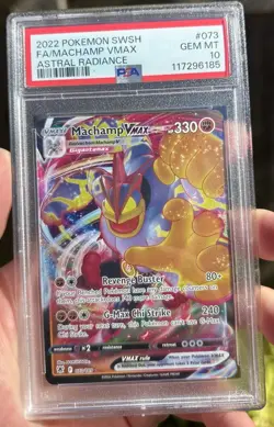 PSA GEM MT 10 Pokemon TCG Machamp VMAX Astral Radiance 073/18 - Image 1