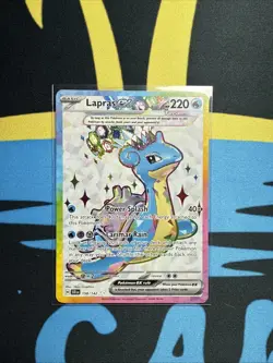 Lapras ex - 158/142 Stellar Crown Full Art Pokemon - NM/MINT - Image 1
