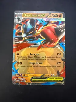 Mega Lucario ex MEP012 Black Star Promo Holo Pokemon Mega Evolution NM - Image 1