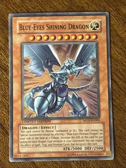 Blue-Eyes Shining Dragon MOV-EN001 Super Rare Limited Edition LP - Image 1