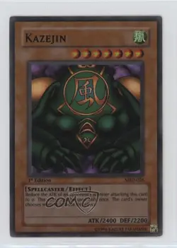 Kazejin (SR) 1st Ed. YuGiOh Metal Raiders #MRD-026 2002 - Image 1