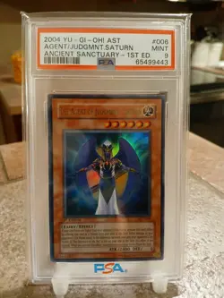 2004 Yugioh The Agent of Judgment - Saturn PSA 9 AST-006 1st Edition Ultra Rare - Image 1