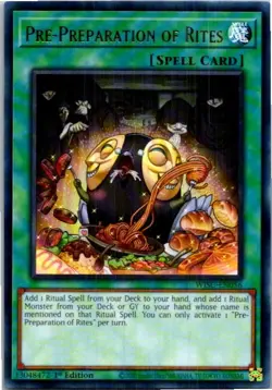 Pre-Preparation of Rites #WISU-EN056 Yugioh Lightly played 1st Edition - Image 1