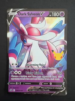 Dark Sylveon V SWSH134 SWSH Sword & Shield Promo Card Pokemon Celebrations NM - Image 1