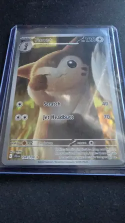 Pokemon TCG Furret 168/159 SV09: Journey Together Illustration Rare Card - NM - Image 1