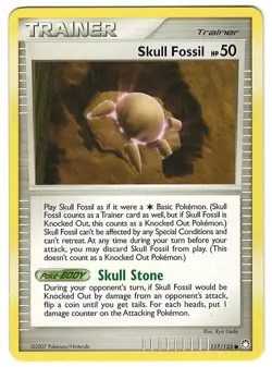 Skull Fossil 117/123 Pokemon Card Mysterious Treasures Trainer 50 HP Near Mint - Image 1