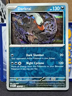 3D Custom Card: Pokemon TCG - Darkrai 136/197 Reverse Holo Shadowbox - Image 1