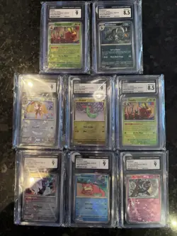 Pokemon (2025) prismatic evolutions Master Ball 8 Card Lot CGC Graded - Image 1
