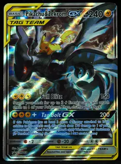 Pikachu & Zekrom GX Tag Team #SM168 Mint Pokemon Card - Image 1