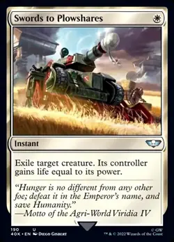 Swords to Plowshares (Surge Foil) [Warhammer 40,000] Foil Near Mint - Image 1