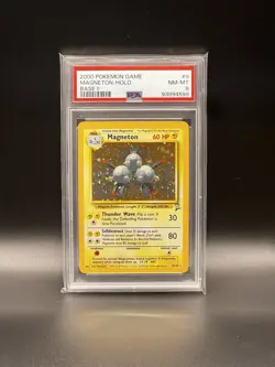 2000 Pokemon Game Base Set 2 Magneton #9 Holo NM/Mint PSA 8 - Image 1