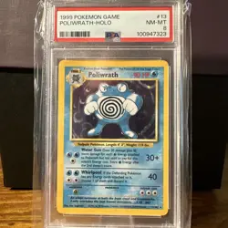 1999 POKEMON GAME 13 POLIWRATH-HOLO - PSA 8 - Image 1