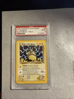 Pokemon TCG Lt. Surge's Electabuzz Gym Heroes 6/132 Holo Unlimited Rare PSA 9 - Image 1