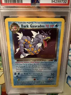 Dark Gyarados Prerelease Vintage Pokemon Team Rocket 08/82 PSA 8 - Image 2