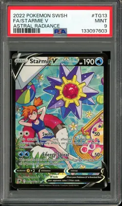 2022 POKEMON SWSH #TG13 FULL ART STARMIE V MINT PSA 9 ASTRAL RADIANCE - Image 1
