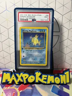 2001 Pokemon Neo Revelation Shining Magikarp #66 1ST Edition PSA 9 - Image 1