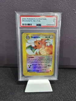 2002 POKEMON EXPEDITION #9 DRAGONITE-HOLO PSA 6 AND REVERSE HOLO PSA 5 - Image 4