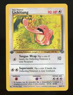 Pokemon Jungle LICKITUNG 38/64 1st Edition - Image 1