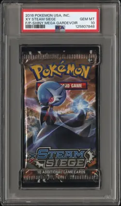PSA 10 Gem Mint Pokemon 2016 XY Steam Siege Mega Gardevoir Sealed Booster Pack - Image 1