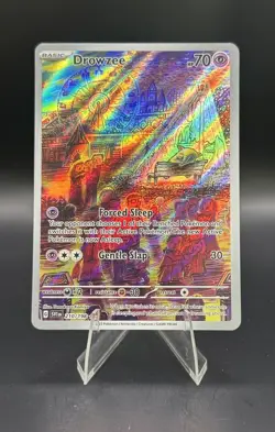 2023 Pokemon Drowzee Illustration Rare Full Art 210/198 Scarlet & Violet - Image 2