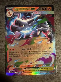 Pokemon TCG Mega Charizard X EX 013/094 Phantasmal Flames Full Art Double Rare - Image 1