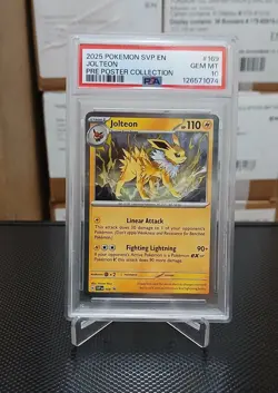 2025 POKEMON SVP EN-SV BLACK STAR PROMO #169 JOLTEON PSA 10 - Image 1