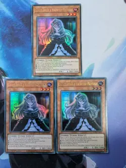 YuGiOh! Ghost Belle & Haunted Mansion RA01-EN011 Ultra Rare x3 PLAYSET 1st Ed - Image 1