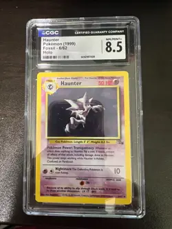 Pokemon TCG Haunter 6/62 Fossil Unlimited Holo Rare CGC 8.5 NM-MINT Vintage 1999 - Image 1