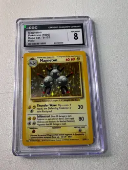 CGC 8 Magneton 1999 Base Set 9/102 Holo Pokemon Card - Image 1