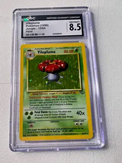 Pokemon TCG Vileplume Jungle 15/64 Holo Unlimited Holo Rare CGC 8.5 - Image 1