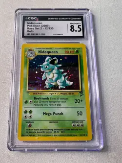 CGC 8.5 Nidoqueen 2000 Base Set 2 12/130 Holo Rare Pokemon Card - Image 1