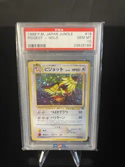 1997 Pokemon Japanese Jungle Pidgeot #18 PSA 10 GEM MINT - w/ 1996 Old PSA Label - Image 4
