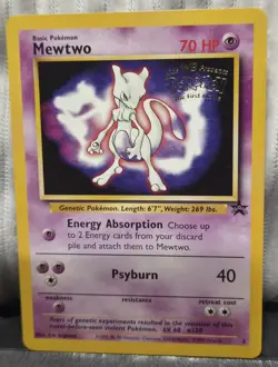 Mewtwo Black Star Promo #3 Pokemon the First Movie 1999 WoTC Mint Condition Card - Image 1
