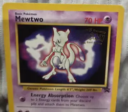 Mewtwo Black Star Promo #3 Pokemon the First Movie 1999 WoTC Mint Condition Card - Image 2
