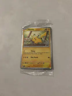 Pokemon TCG Holiday Calendar 2025 Pikachu 025/165 Snowflake Stamped Holo Sealed - Image 1