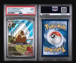 2024 Pokemon TCG Surging Sparks Alolan Dugtrio 208 Illustration Rare PSA 9 - Image 1