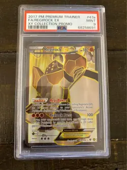 Pokemon 2017 XY Regirock EX #43a Full Art Premium Collection Box Promo PSA 9 - Image 1
