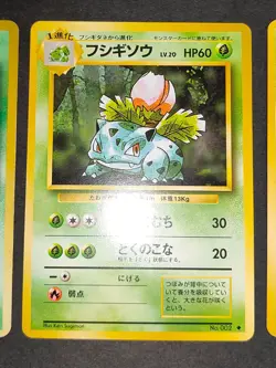 Pokemon card Old Back Japanese Bulbasaur Ivysaur Venusaur Base set 003 004 eb161 - Image 3