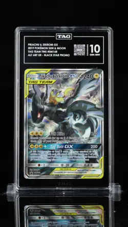Pokemon Pikachu & Zekrom GX Tag Team Tins - Full Art Promo #SM168 - TAG 10 - Image 1
