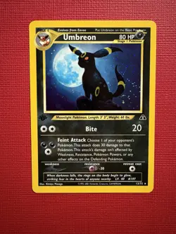 Pokemon TCG 1st Edition Umbreon Neo Discovery 13/75 NM-LP - Image 1