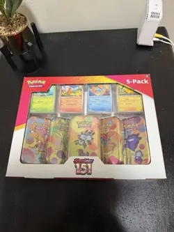 Pokemon TCG Scarlet & Violet 151 Mini Tins 5-Pack Costco Bundle Box New - Image 1