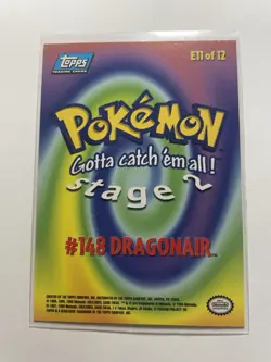 Topps E11 Dragonair Pokemon #148 Holofoil Blue Label Card - Image 2